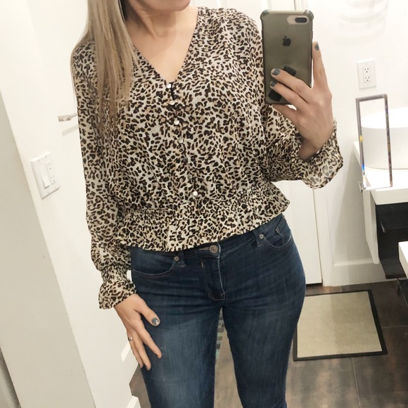 Japna Tops - Japna cheetah blouse size Large